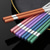 cheap Cooking Utensils-5 Pairs of Chopsticks, Reusable 304 Stainless Steel Chopsticks, Multi-Color Anti-Slip Chopsticks, Heat-Insulated and Anti-Scalding Chopsticks