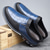 cheap Men's Clogs &amp; Mules-Men's Blue and Black Casual Slip-On Shoes – Crocodile Pattern Upper with Contrast Sole, Modern Lightweight Shoes for Travel, Business Casual and Daily Wear