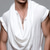economico Canotte da palestra-Per uomo Canotta Maglietta smanicata Canottiera Maglietta senza maniche Senza Maniche Collo di pile Estate Semplice Moda Designer Essenziale Classico Vacanza Streetwear Uscire Bianco Maglietta Top
