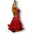 abordables robe de compétition-Robe de danse latine rouge à épaules dénudées et à diamants pour femmes, jupe en maille de compétition