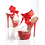 economico Festa Notturna-Scarpe con plateau trasparenti nere da donna con lacci alla caviglia in raso - tacchi alti sexy per feste notturne ed eventi serali