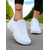 cheap Women&#039;s Sneakers-Women&#039;s White Flyknit Running Sneakers with Cushioned Sole – Lightweight Athletic Shoes for Jogging, Training and Everyday Comfort