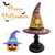 cheap Decorative Lights-1 Pc Retro Resin Witch Hat Light Unique Indoor Bedside Table Bedroom Night Light Halloween Festival Atmosphere Decorative Light USB Plug in