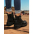cheap Combat Boots-Women&#039;s Brown Lace-Up Combat Boots with Side Zipper and Chunky Lug Sole – Stylish Outdoor Ankle Boots for Fall, Winter, and Casual Streetwear