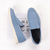 billige Casual loafers-Herre lyseblå slip-on casual loafers – pustende flate sko i semsket skinn med polstret såle for vårantrekk, daglig pendling og avslappede byturer