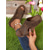 cheap Comfort Sandals-Women’s Rustic Peep-Toe Slide Sandals with Rivet Trim, Vintage Comfort Slippers for Garden Walks, Casual Homewear and Relaxed Outings