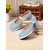 cheap 1950s-Women&#039;s 1950s Mod Mary Jane Heels - Retro Blue and White Round Toe Chunky Heel Shoes with Strap for Vintage Outfits, Tea Parties or Daily Wear