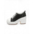 cheap Women&#039;s Sneakers-Women’s Black Platform Chunky Heel Canvas Sneakers – Lace-Up Retro Street Style Shoes for Teens and Young Adults for Daily Walks Campus Life and Casual Outings