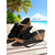 cheap Vacation Sandals-Women&#039;s Black and White Cork Wedge Sandals with Rhinestone Accents  Casual Summer Slip-On Shoes for Beach Trips and Vacation Outfits