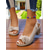cheap Casual Sandals-Women’s Floral Cutout Slingback Sandals – Comfortable Chunky Heel Summer Sandals for Casual &amp; Garden Party Wear