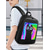 economico Zaini per Università-Zaino con display LED per ragazzi e studenti universitari con controllo tramite app zaino per laptop techwear impermeabile per viaggi gaming e pendolarismo
