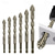 cheap Drill Bit Set-Four Blade Serrated Eccentric Drill,New Four-Flute Sawtooth Eccentric Drill Bit Set,Quickpierce High-Performance Titanium-Coated Drill and Tap Set for Concrete Metal Brick Wood