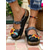 cheap Women's Clogs &amp; Mules-Women's Purple Floral Leather Slip-On Clogs with 3D Flower Appliqué – Vintage Bohemian Comfort Shoes for Casual Wear, Gardening, and Travel