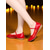 cheap Latin Shoes-Women&#039;s Gold Glitter Mesh Ballet Flats with Embroidered Lace - Professional Dance Shoes for Stage Performance, Ballroom Practice and Recital Wear