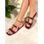 cheap Dress Sandals-Women&#039;s Patent Leather T-Strap Flat Slide Sandals with Gold Buckle for Casual Dates and Summer Street Style