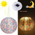 abordables Luces de paisaje-Luz de globo de estilo chino, energía solar para exteriores, linterna impresa de 12 pulgadas y 30 cm, lámpara colgante ip65, luz led de nailon resistente al agua para exteriores, jardín, fiesta,
