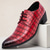 economico Scarpe Derby-Scarpe eleganti da uomo in similpelle con motivo coccodrillo rosso – scarpe oxford business lucide e alla moda per eventi formali, feste serali, occasioni eleganti e look professionali