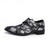 tanie Buty mnicha-brązowe buty typu monk strap z nadrukiem węża dla mężczyzn – klasyczne buty formalne z nowoczesnym akcentem, idealne do pracy lub na wieczór