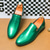 abordables Mocasines-Mocasines metálicos dorados brillantes para hombre: zapatos de vestir de piel sintética de moda para fiestas, recepciones de boda, presentaciones en el escenario, noches de graduación y eventos en clubes nocturnos.