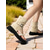 cheap Vacation Sandals-Women&#039;s Beige Ankle Wrap Gladiator Sandals with Buckle Strap and Black Platform Sole – Casual Travel Shoes for Summer, Camping, and Outdoor Adventures