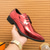 baratos Sapatos Oxford-sapatos masculinos de couro envernizado verde com cadarço – sapatos formais brilhantes com acabamento polido, ideais para casamentos e celebrações noturnas