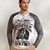 cheap Vintage&amp;Retro-T shirt Tee Henley Shirt Graphic Prints Motorcycle Henley Clothing Apparel Outdoor Casual Long Sleeve Button-Down Print Stylish Lightweight Vintage Sixties Grey And White