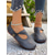 cheap Women&#039;s Flats-Women’s Wide-Width Retro Mary Jane Flats with Button Strap, Vintage Comfort Shoes for Daily Strolls &amp; Farm Outings