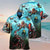 baratos Estampa Oceano-Homens Tropical Polvo Camisa Social Camisa havaiana Camisa de acampamento Manga Curta Camisa Aberto para a Lateral Moda Designer Casual Rua Casual Diário Verde Azulado Mar azul Amarelo S M L