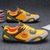 cheap Casual Sneakers-Men's Yellow Sports Sneakers with Black Accents - Lightweight Design, Breathable, Ideal for Running, Sports and Active Lifestyle