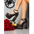 abordables Pour les femmes-Escarpins à plateforme gothiques pour femmes des années 1980 – Mary Janes épaisses en cuir verni noir avec pointes et détails de boucle pour Halloween, les fêtes et les soirées