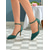 cheap 1950s-Women&#039;s Green Satin Pointed Toe High Heels with Ankle Strap - 1950s Elegant Classic Style Stiletto Shoes for Weddings,Formal Events, and Evening Parties