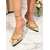 economico décolleté con cinturino-Scarpe con tacco a gattino argentate da donna con cinturino posteriore e punta affusolata - eleganti scarpe da festa per cocktail, eventi e occasioni serali