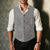 cheap Men&#039;s Vest-Men&#039;s Vest Gilet Outdoor Daily Fashion Casual Spring Fall Buttons Pocket Polyester Comfortable Plain Single Breasted One-button V Neck Regular Fit Black Gray Vest