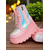 voordelige Mode laarzen-Roze platform combat boots voor dames, holografische veterschoenen met dikke hak en rits aan de zijkant, gedurfde streetstyle voor uitgaansgelegenheden en feestoutfits