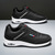 abordables Baskets Décontractées-Baskets à coussin d'air marron et bleu marine pour homme – Chaussures de sport légères et respirantes avec absorption des chocs pour la marche quotidienne, les entraînements en salle de sport et les déplacements urbains