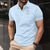 cheap Men&#039;s Printed Polo-Men&#039;s Polo Button Up Polos Casual Sports Lapel Short Sleeve Fashion Basic Color Block Buttons Summer Spring Light Pink Pink Blue Vivid Pink Light Sky Blue Polo