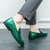 abordables Mocasines-Mocasines metálicos dorados brillantes para hombre: zapatos de vestir de piel sintética de moda para fiestas, recepciones de boda, presentaciones en el escenario, noches de graduación y eventos en clubes nocturnos.