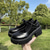 cheap Women&#039;s Flats-Women’s Black Patent Leather Platform Mary Jane Shoes with Chunky Lug Sole and Buckle Strap, Gothic Y2K Style for School, Streetwear, and Casual Outings