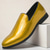 abordables Mocasines-Mocasines metálicos dorados brillantes para hombre: zapatos de vestir de piel sintética de moda para fiestas, recepciones de boda, presentaciones en el escenario, noches de graduación y eventos en clubes nocturnos.