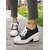 cheap Women&#039;s Sneakers-Women’s Black Platform Chunky Heel Canvas Sneakers – Lace-Up Retro Street Style Shoes for Teens and Young Adults for Daily Walks Campus Life and Casual Outings