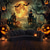 cheap Halloween Wall Tapestries-Halloween Hanging Tapestry Horror Castle Photograph Backdrop Jack O Lantern Wall Art Large Tapestry Mural Decor Blanket Curtain Home Bedroom Living Room Decoration Death Selfie