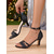 cheap Heeled Sandals-Women's Glitter High Heel Sandals with Ankle Strap and Open Toe - Stylish Party Shoes for Nightlife, Clubbing, and Evening Events