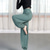 abordables Pantalones-Pantalones de práctica de baile latino para mujer: pantalones de baile holgados con pierna ancha y cintura alta elástica para clases de baile moderno/contemporáneo.