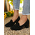 billige Pumps med blokkhæl-Blå damesko med blokkhæl – elegante pumps i imitert semsket skinn til semiformelle sammenkomster, hagefester og søndager i kirken