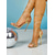 abordables Sandales à talons-Escarpins à talons aiguilles dorés à lacets et brides en strass pour femmes - sandales à talons hauts glamour pour les soirées en boîte de nuit et les événements spéciaux