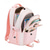 abordables Sacs à dos pour Enfants et Adolescents-Sac à dos d'école rouge et blanc pour filles – joli sac à dos de grande capacité avec patchs étoiles et breloque pompon pour ados
