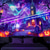 preiswerte Wandteppiche-Halloween Schwarzlicht Wandteppich Schwarze Katze UV reaktiv Leuchtet im Dunkeln Wald Trippy Bergnebel Friedhof Geist Hängender Wandteppich Wandkunst Wandmalerei für Wohnzimmer Schlafzimmer