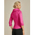 abordables Blouses Élégantes-Femmes Chemisier Hauts de soirée Nœud devant Élégant Métallique Moderne Manche 3/4 Col en V Hauts Réguliers Soirée robe demoiselle d honneur Semi-Formel Fuchsia Printemps, Automne, Hiver, Été