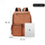 abordables Mochilas Universitarias-Mochila vintage para hombre de piel sintética para portátil con múltiples bolsillos con cremallera, mochila de gran capacidad para la universidad y el trabajo, ideal para viajes, negocios y desplazamientos diarios.