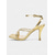 cheap Cocktail-Women&#039;s Gold Strappy Stiletto Heels with Ankle Strap - Sleek Square-Toe Party Sandals for Nightlife, Clubbing, and Evening Events